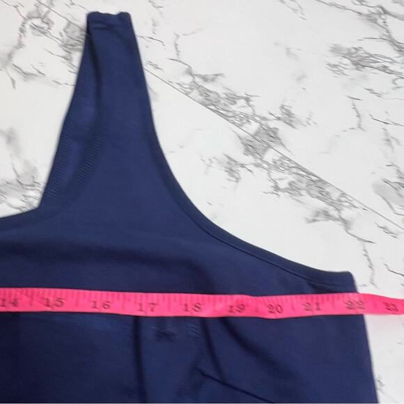 Savage X Fenty Navy Blue One Piece Sleeveless Wide Leg Jumpsuit Sz 1X - Picture 6 of 7